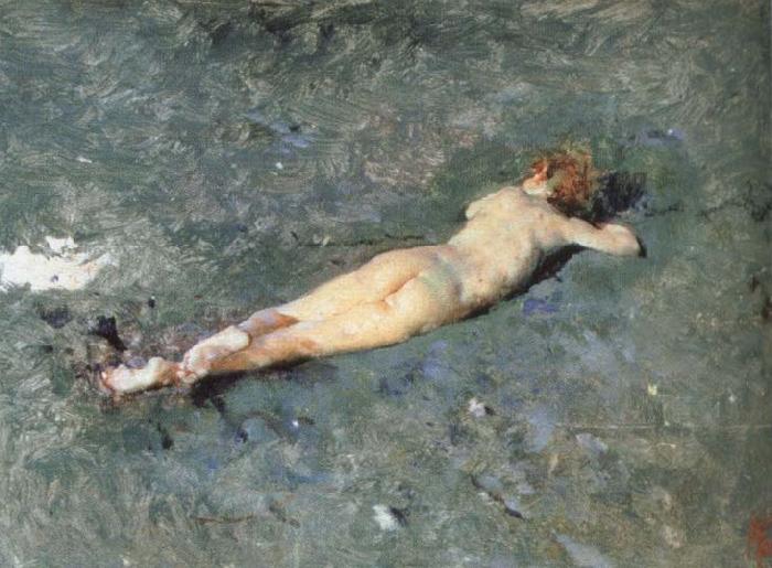 Mariano Fortuny y Marsal nude on the beach at portici France oil painting art